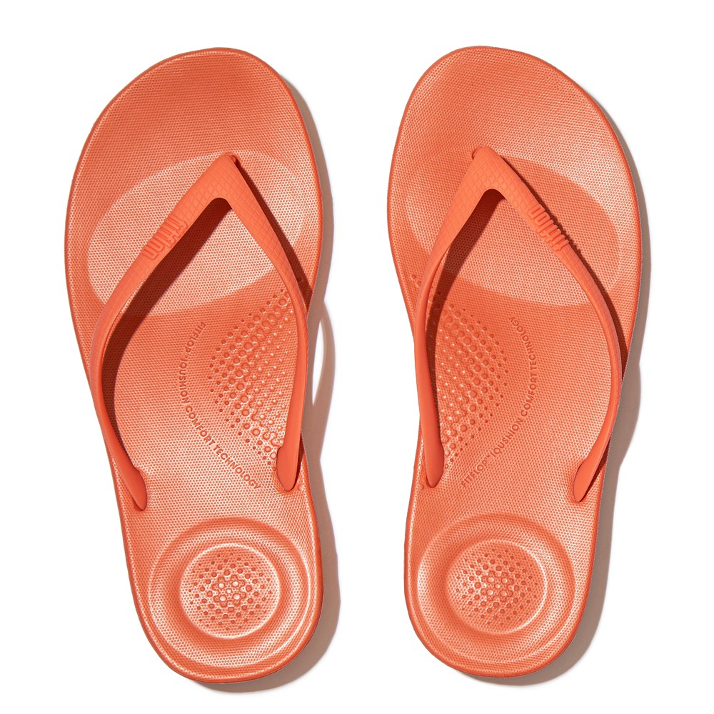 Fitflop Womens Flip-flops - Iqushion Ergonomic - Coral Pink - 108-EYMJZC